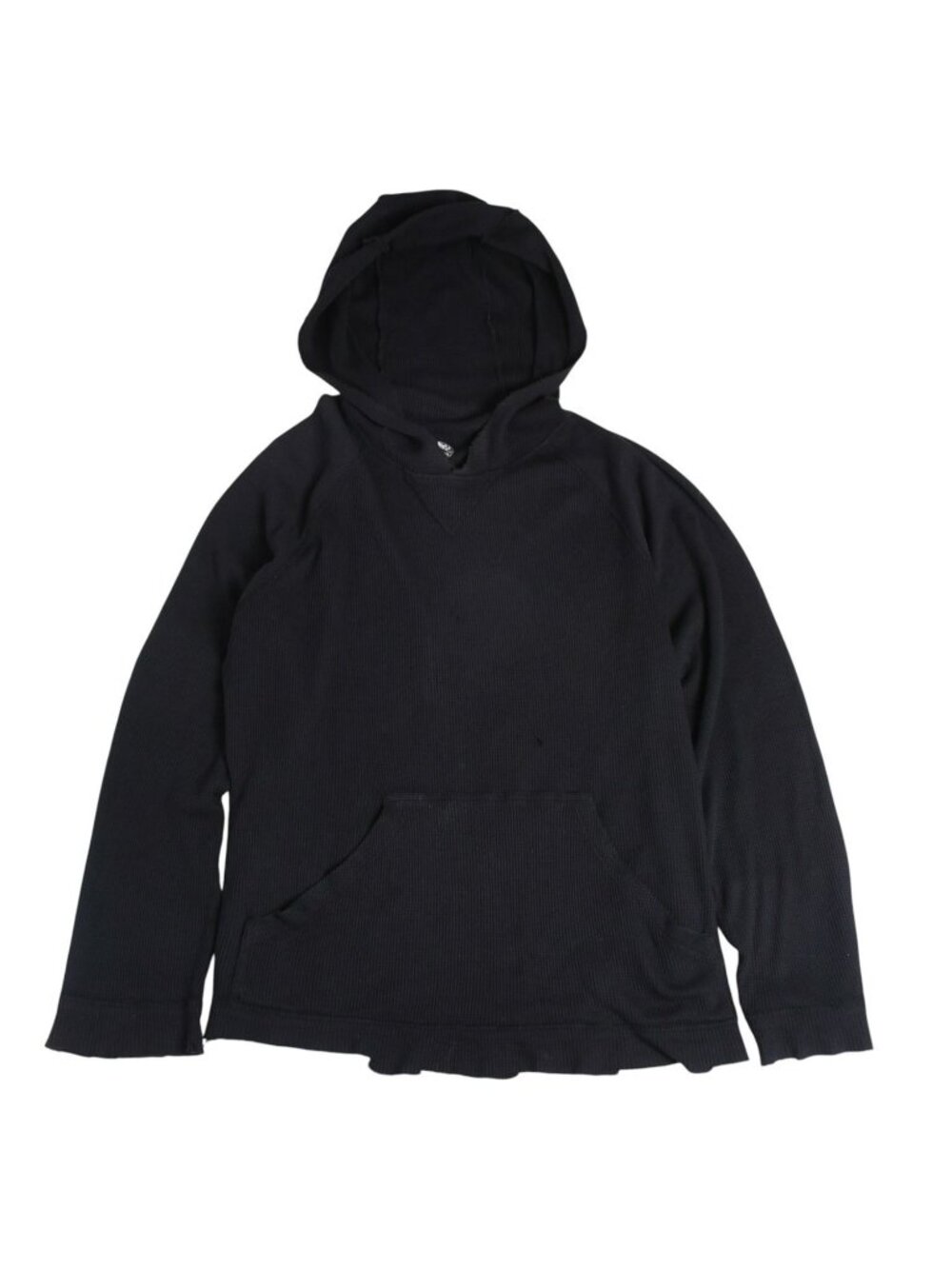 Chrome Hearts Vintage Thermal Hoodie Horseshoe Cutoff Black L
